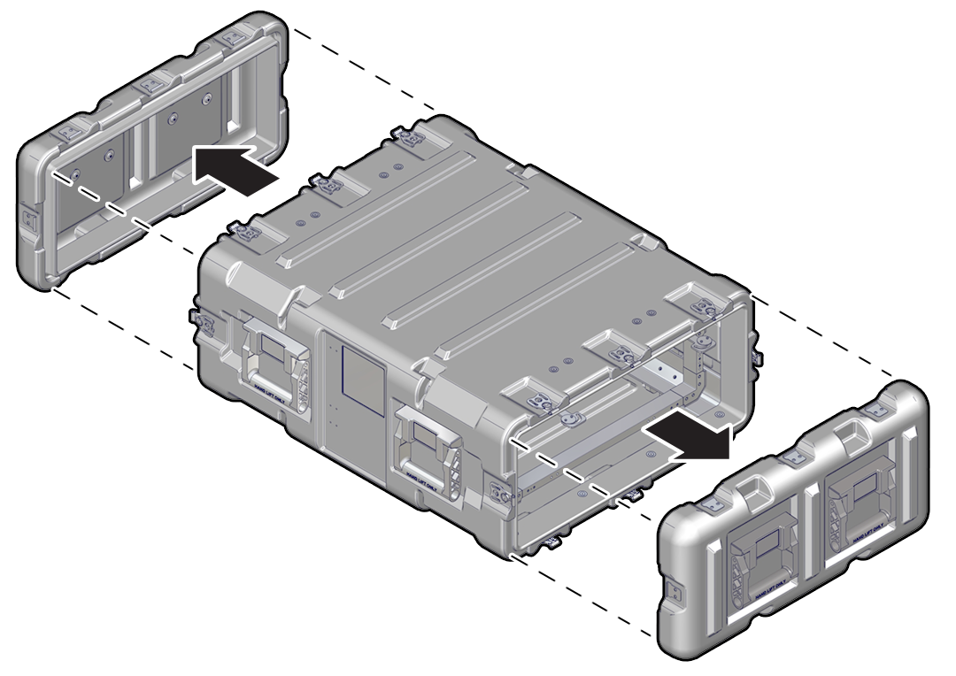 An illustration showing the end-cap removal.