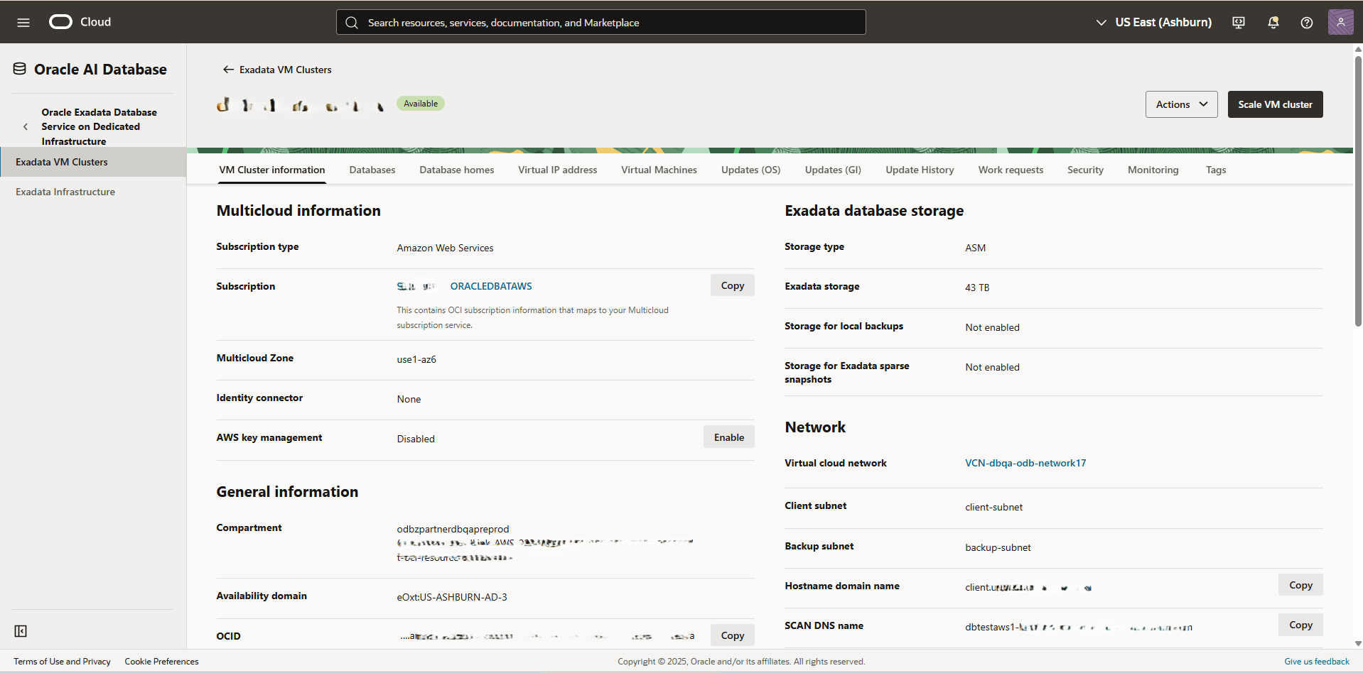 This screenshot shows how to enable AWS Customer Managed Key.