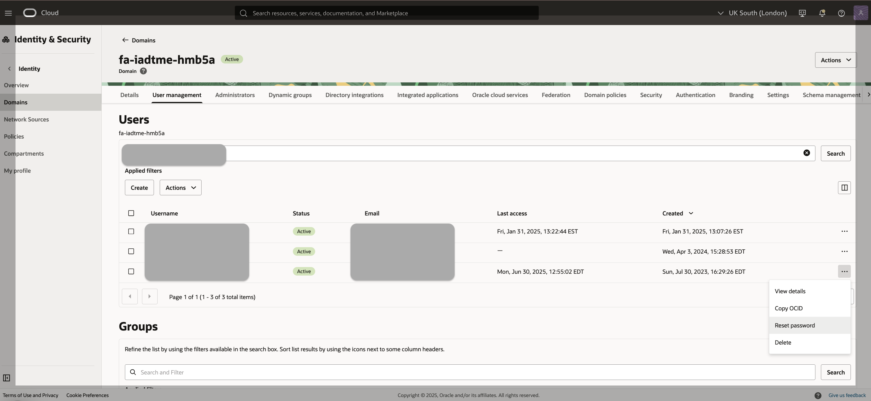 User management