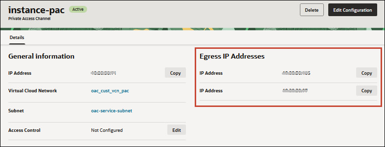 Description of oac-console-ip-egress.jpg follows
