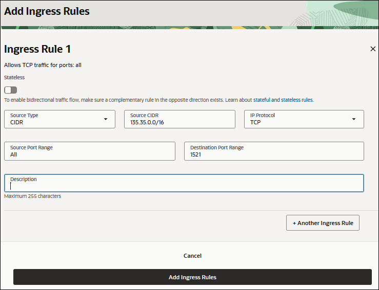 Description of uc1-ingressrules.jpg follows Description of uc1-ingressrules.jpg follows