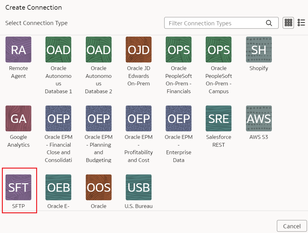 SFTP connection option