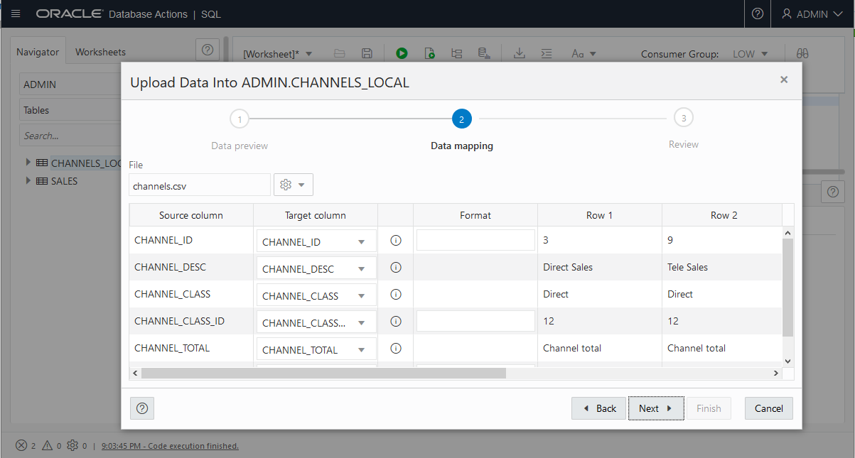 Description of adb_dbactions_import_cmapping.png follows