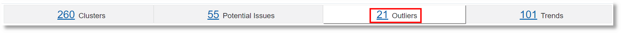 Cluster banner - outliers Cluster banner - outliers