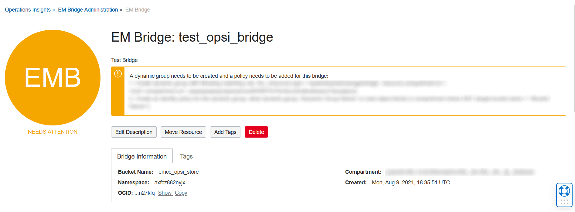 Image shows the policy information.