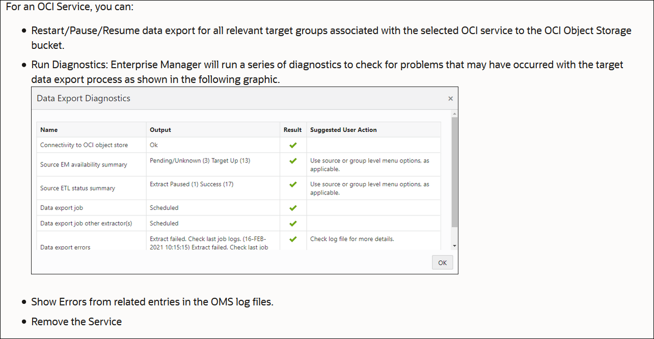 Image shows a sample diagnostic report.