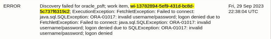 database validation error