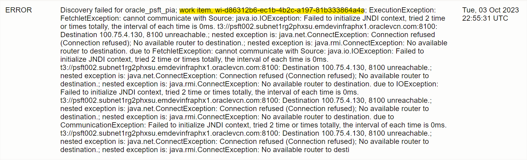 resource families validation error