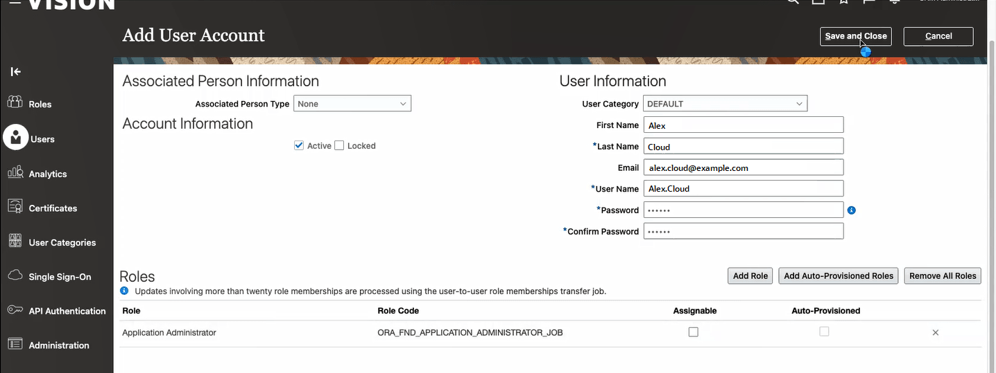 Description of fa-add-user-account-role-all-filled-out.png follows Description of fa-add-user-account-role-all-filled-out.png follows