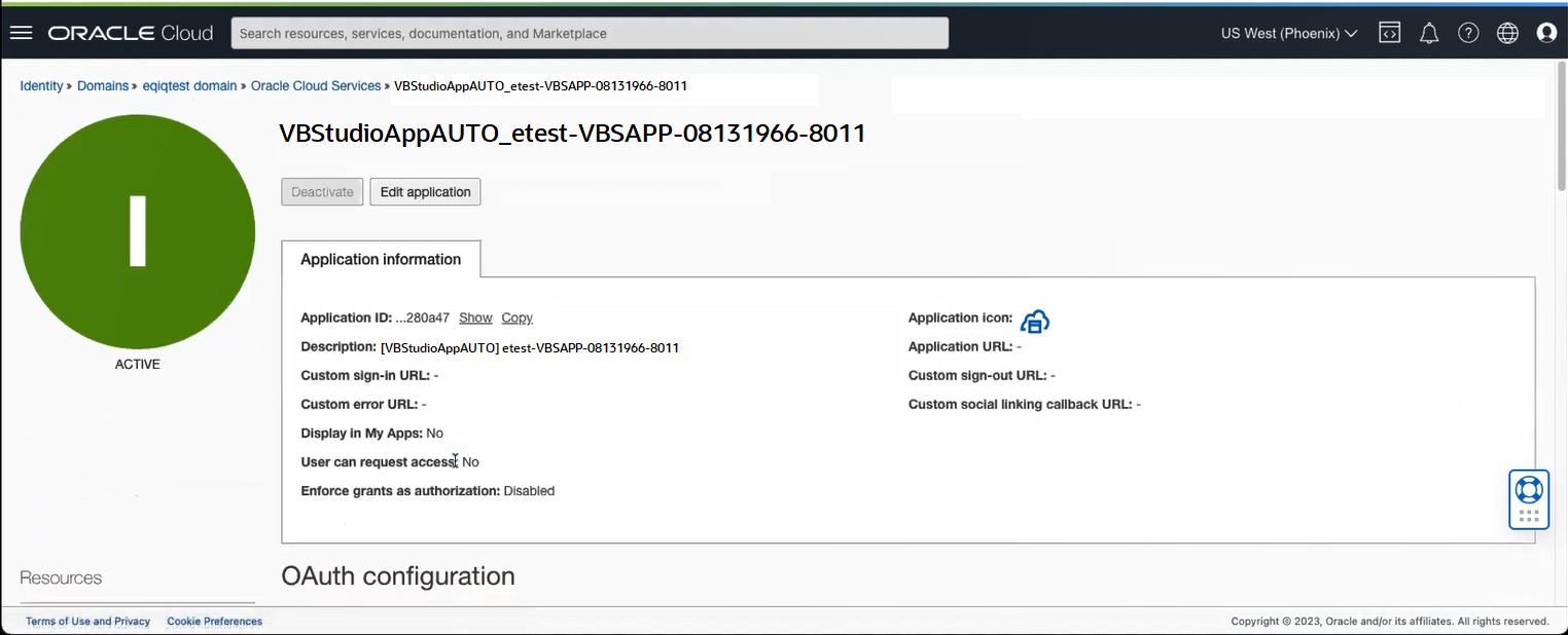 Description of oci-domain-overview-screen.png follows