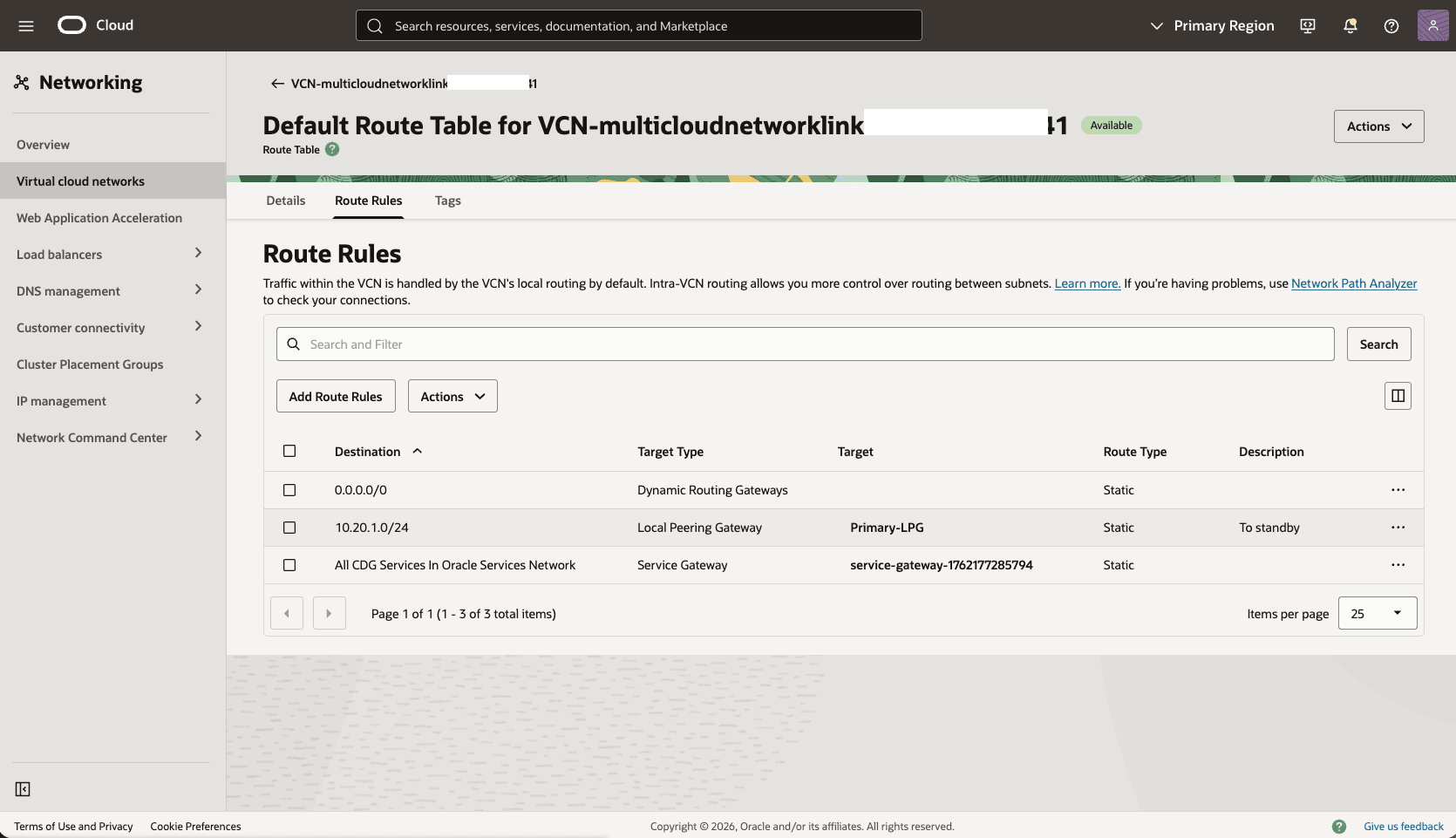 This screenshot shows how to configure the network in the primary zone. This screenshot shows how to configure the network in the primary zone.