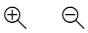 Zoom-in and zoom-out icons Zoom-in and zoom-out icons