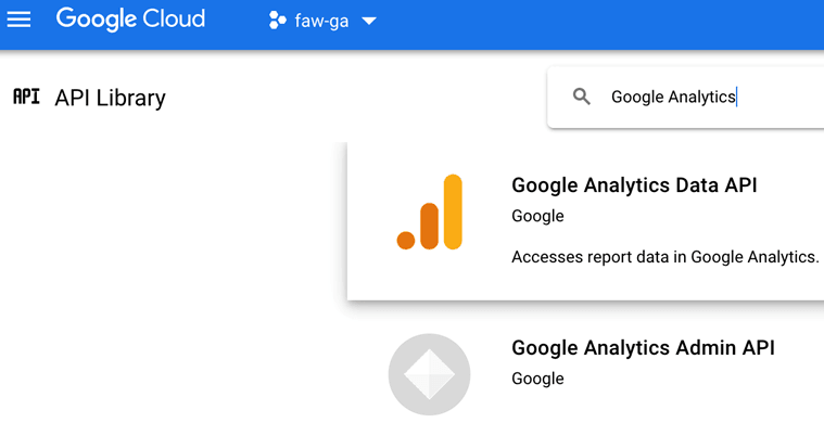 Google Analytics APIの表示 Google Analytics APIの表示