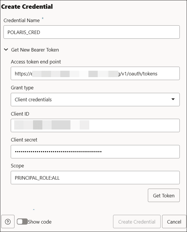 create-credential-polaris.pngの説明が続きます create-credential-polaris.pngの説明が続きます