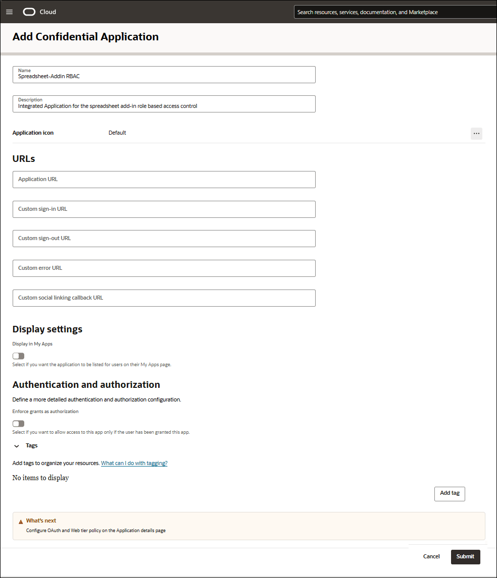 rbac-add-confidential-application.pngの説明が続きます
